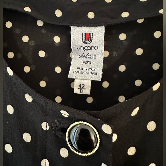 Vintage 80s/90s Emanuel Ungaro Buttoned Blouse (Size 10) - Picture 3 of 4